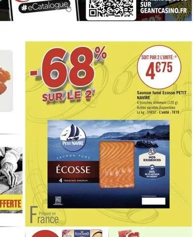 -68%  sur le 2  petit navire  sauno  écosse  ecochard délices affi  ?