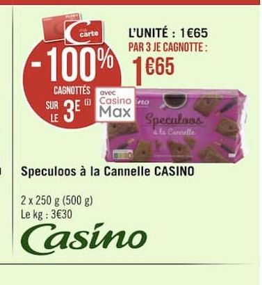 Speculoos a la Cannelle casino