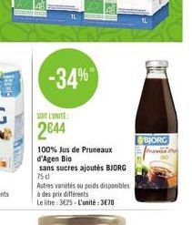 Don  -34%  BJORG  Prune