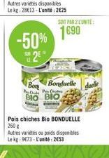 pois chiches Bonduelle