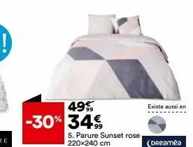 49% -30% 34  5. parure sunset rose 220x240 cm
