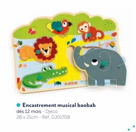 ENCASTREMENT MUSICAL BAOBAB DJECO