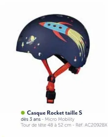 casque rocket taille s