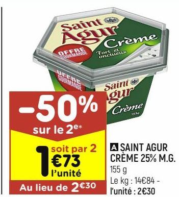 Saint Agur crème 25% M.G.