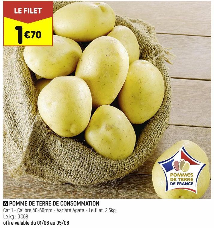 pommes de terre de consommation