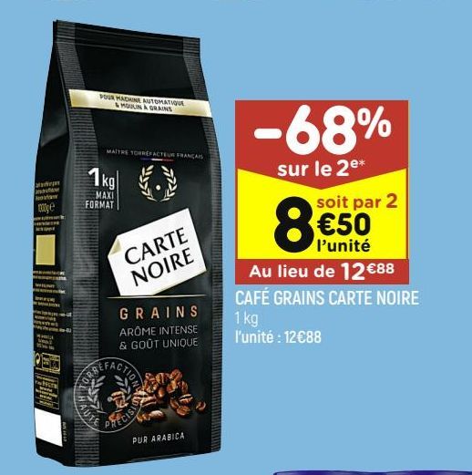 Café grains Carte noire