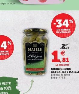 MAILLY MATH  MAILLE  L'Original  ONS EXTRA-PS