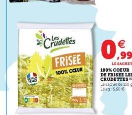 CMS FRANCE  Crudettes FRISEE  100% CCEUR