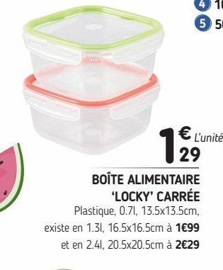 boîte alimentaire Locky CARREE