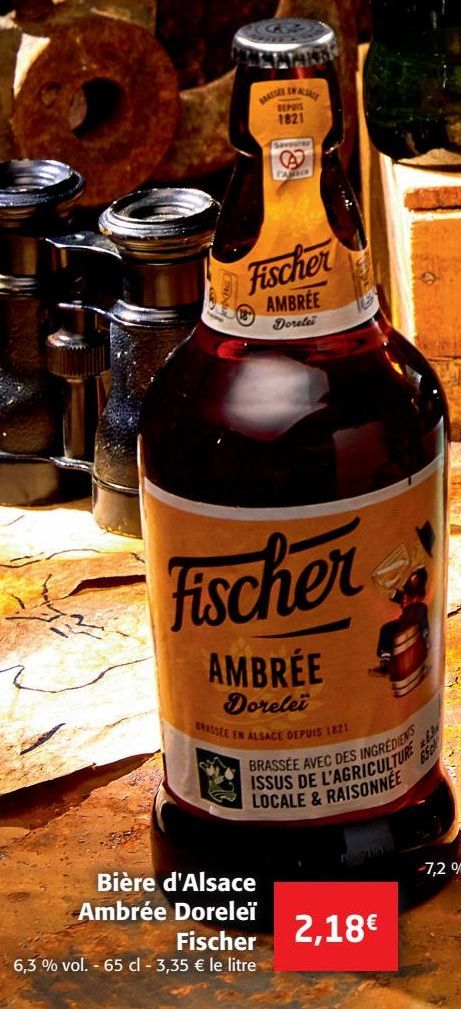 Bière d'Alsace Ambrée Dorelei Fischer