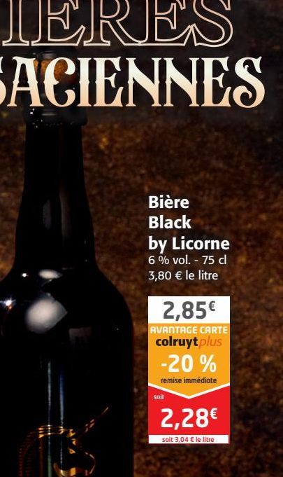 Bière Black by Licorne