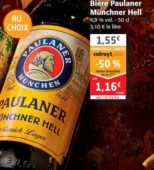 Bière Paulaner Munchner Hell