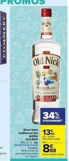 rhum blanc old nick