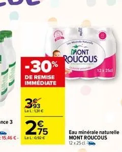 eau mont roucous