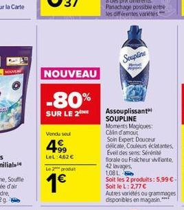 NOUVEAU  -80%  SUR LE 2 ME  Vendu seul  4.99