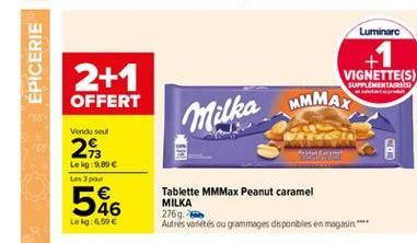 ÉPICERIE  P  Luminare  VIGNETTE(S)  SUPPLEMENTAIRES  A  Milka MMMAX