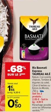 riz basmati Taureau Ailé