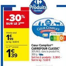 -30%  SUR LE 2  Vendu soul  199  (6 Produits  Carrefour