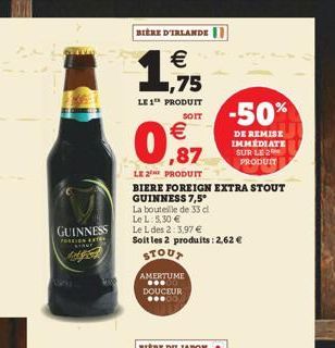 GUINNESS  PORCION EXTE