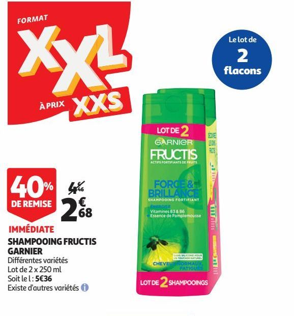 SHAMPOOING FRUCTIS GARNIER