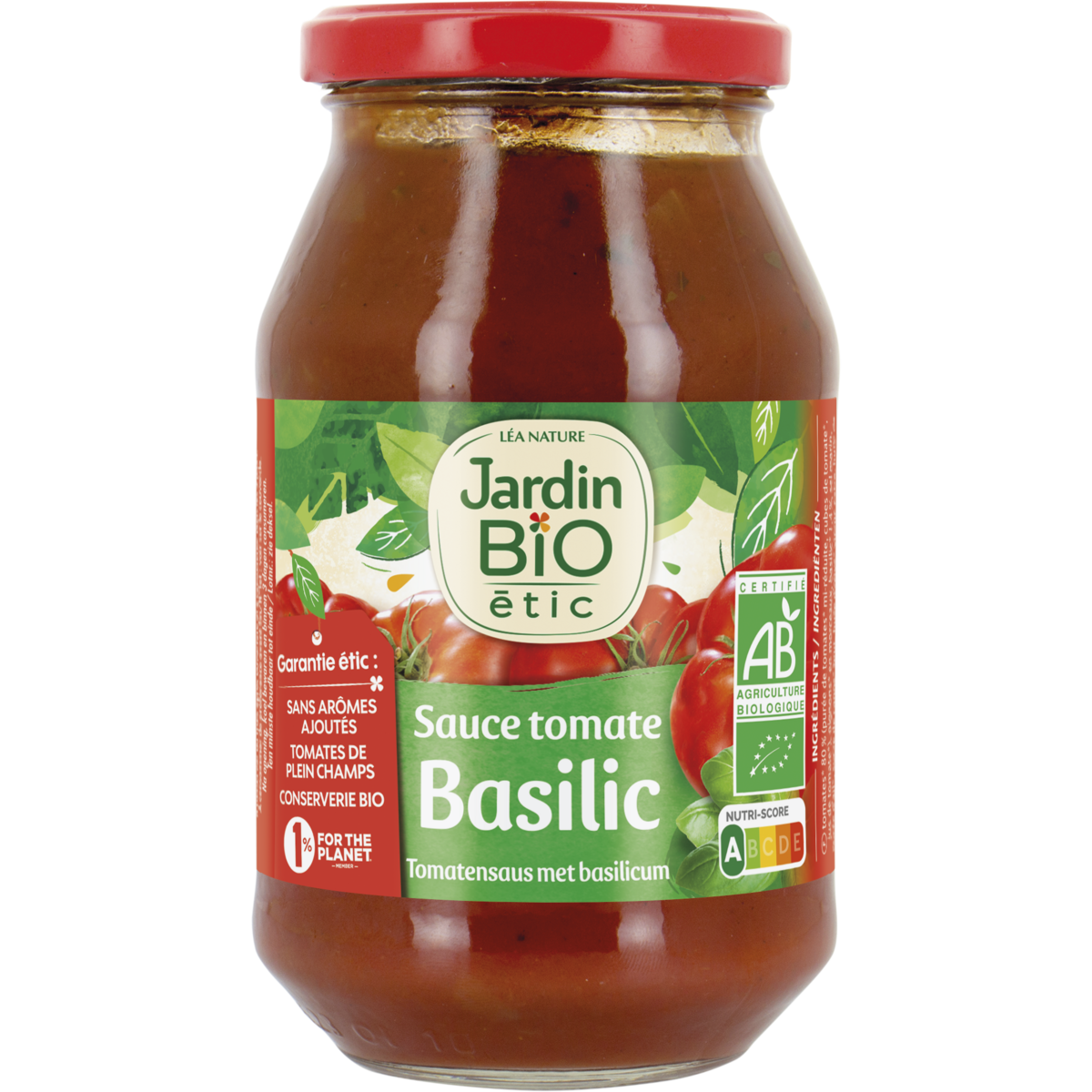 SAUCE TOMATE AU BASILIC BIO JARDIN BIO