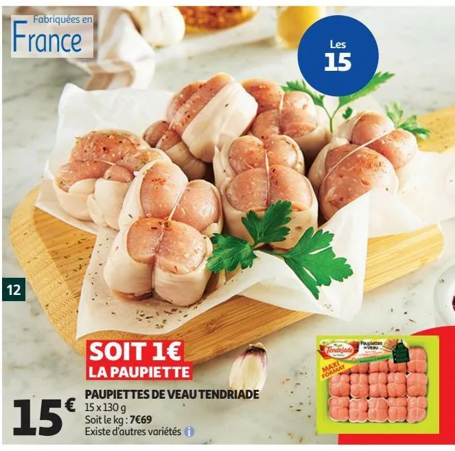 paupiettes de veau tendriade