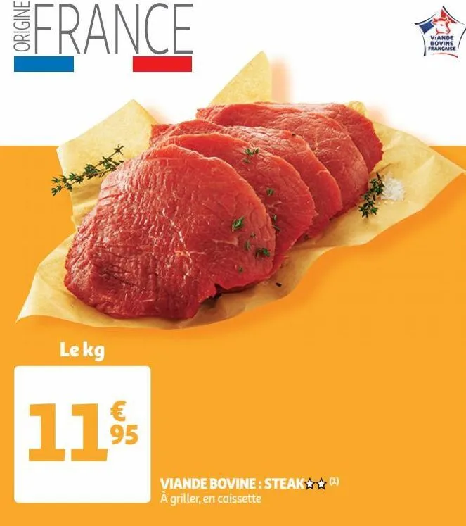 viande bovine : steak