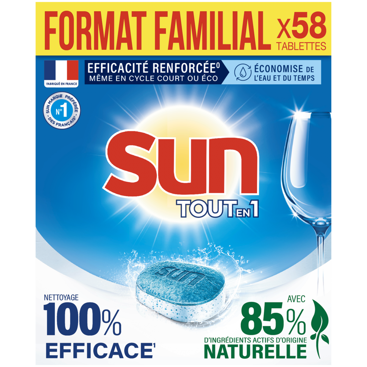 TABLETTES LAVE VAISSELLE SUN TOUT EN 1