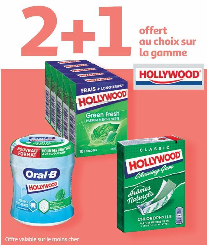 2+1 offert au choix sur la gamme