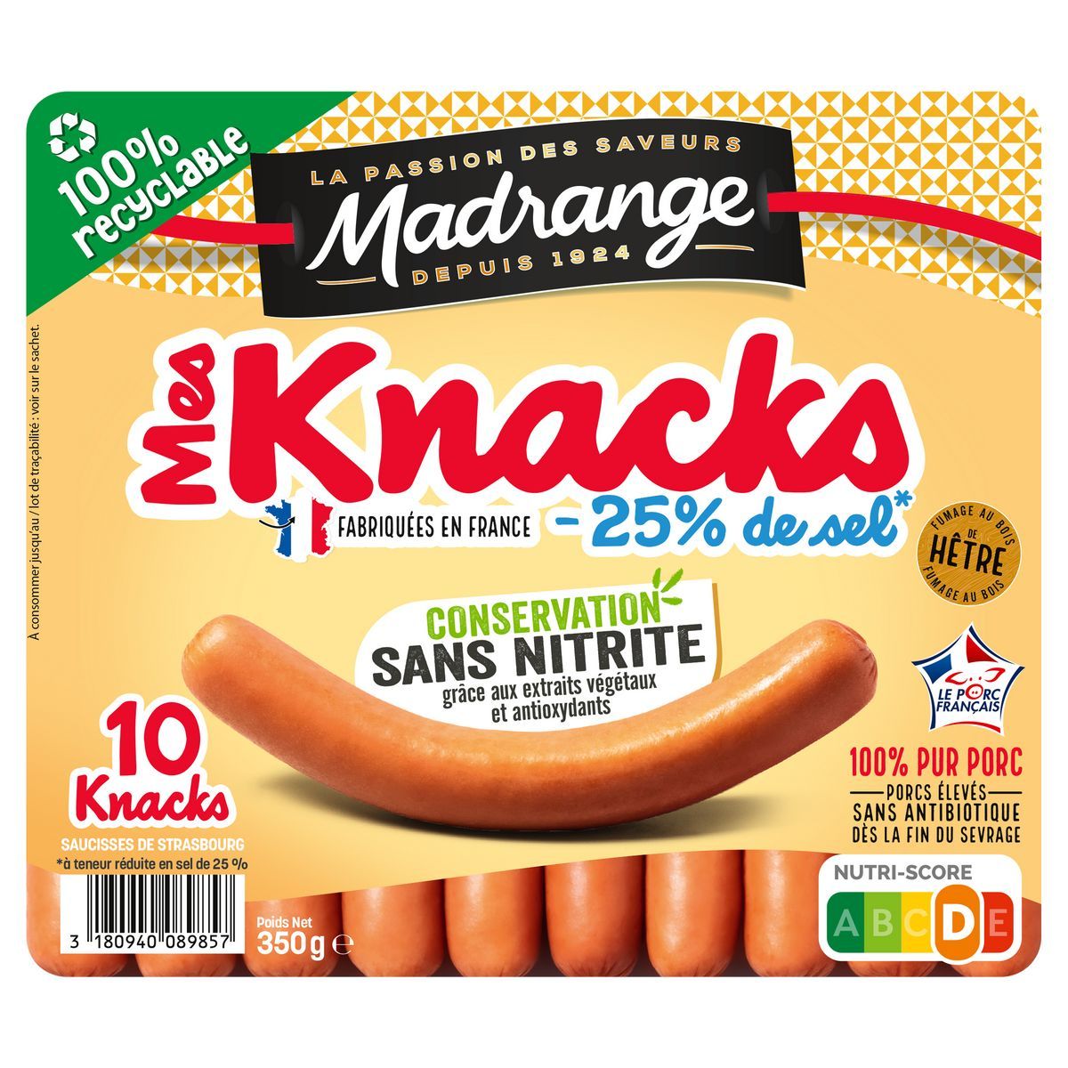 MES KNACKS SAUCISSES DE STRASBOURG MADRANGE