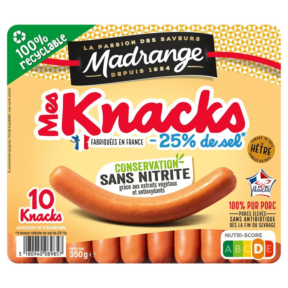 mes knacks saucisses de strasbourg madrange