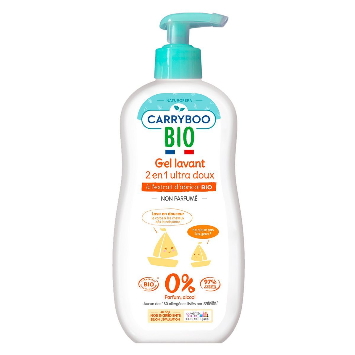 GEL LAVANT 2 EN 1 ULTRA DOUX BIO CARRYBOO