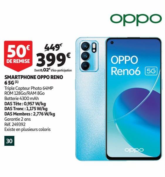 smartphones OPPO reno 6 5G
