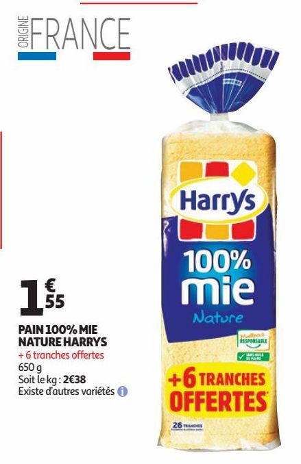 pain 100% mie nature  Harry's