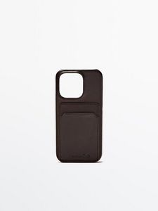 Coque Iphone 14 Pro En Cuir Avec Porte-Cartes offre à 39,95€ sur Massimo Dutti