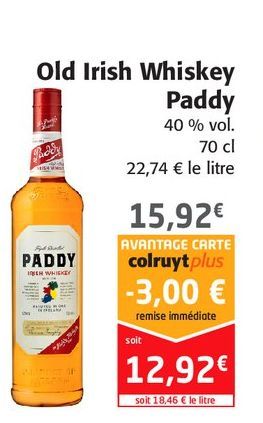 Old Irish Whiskey Paddy