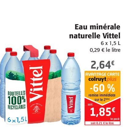 Eau minérales naturelle Vittel