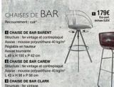Chaise de bar  offre sur Cocktail Scandinave