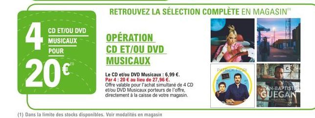 CD ET/OU DVD MUSICAUX POUR  TRUST  JEAN-BAPTISTE  GUEGAN  CHEMICAL