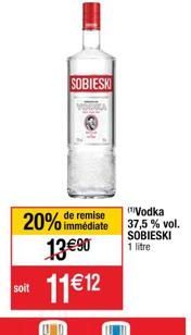 SOBIESKI  soit  (Vodka  37,5% vol. SOBIESKI 1 litre