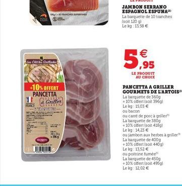 FRANCE  TRANCHES SU  Les Chtites Grillades  +10% OFFERT PANCETTA CHAN  & C  -OTRERIFITS-