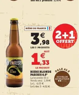parisis  sconde  birre de france  houblon aromatique ??000