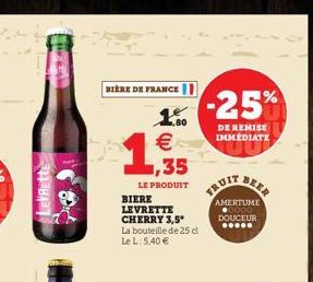 LEVREtte  BIÈRE DE FRANCE  -25%  DE REMISE IMMEDIATE  BEER