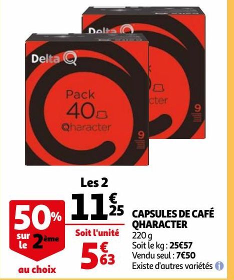 CAPSULES DE CAFÉ QHARACTER