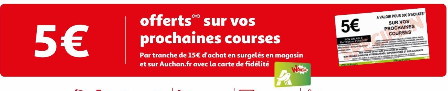 5 offerts sur vos prochaines courses