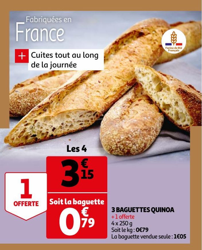 3 BAGUETTES QUINOA