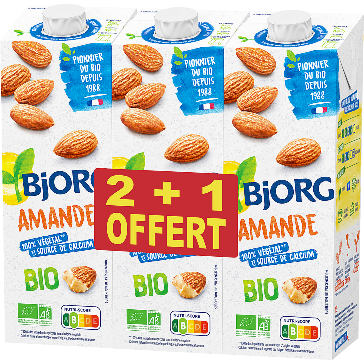 LAIT D'AMANDES CALCIUM BIO BJORG