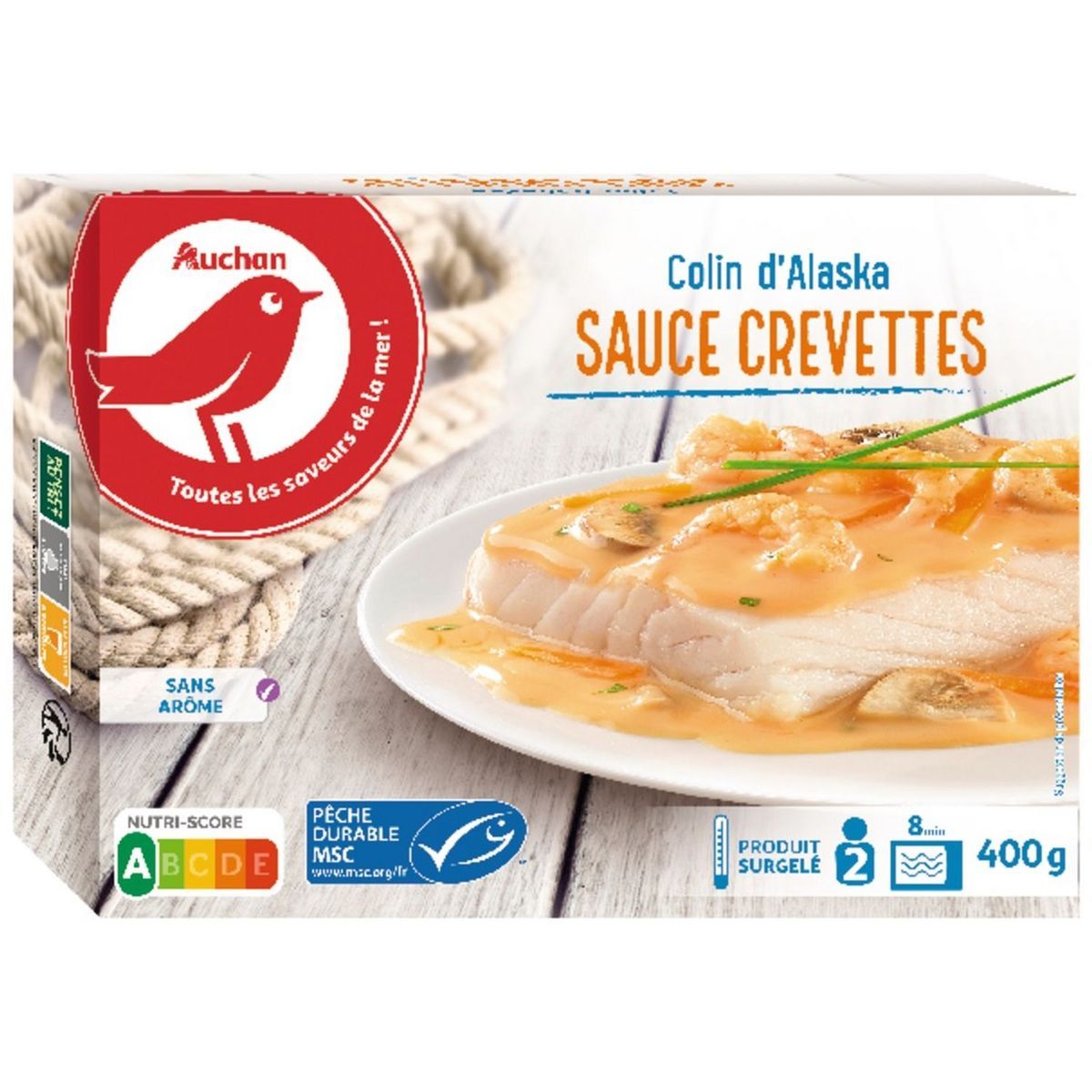 COLIN SAUCE CREVETTES SURGELÉ AUCHAN