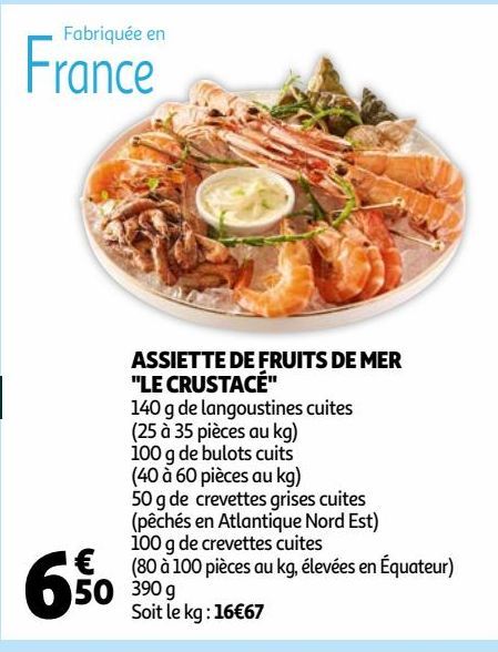 ASSIETTE DE FRUITS DE MER "LE CRUSTACÉ"