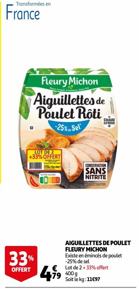 AIGUILLETTES DE POULET FLEURY MICHON